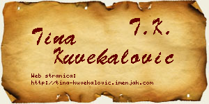 Tina Kuvekalović vizit kartica